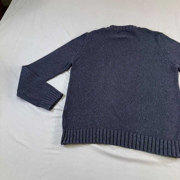 Abercrombie & Fitch Mens Muscle Fit Ribbed Crewneck Sweater Charcoal Gray Large - Picture 13 of 15